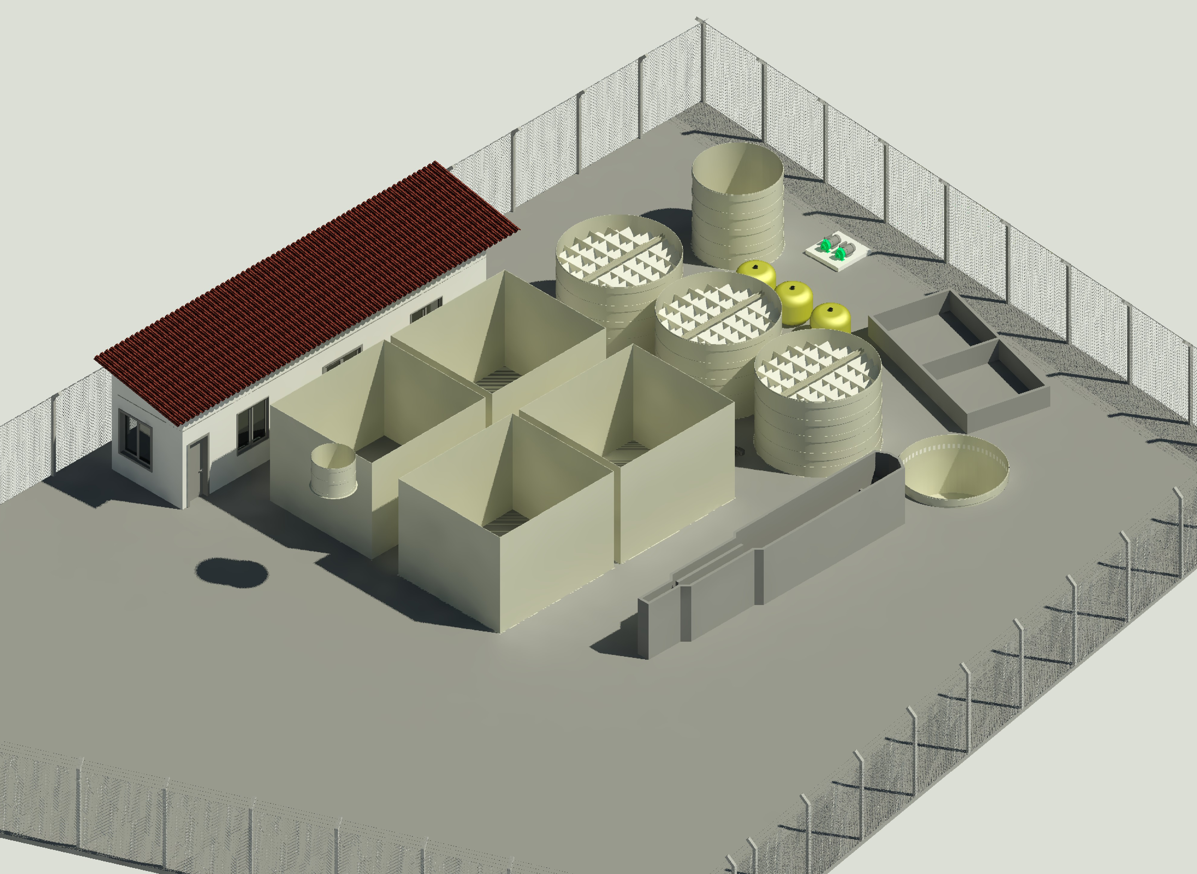 Modelo 3D da estação de tratamento de esgoto de Casimiro de Abreu